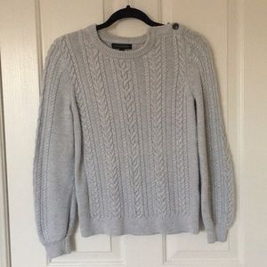 Grey cable knit sweater